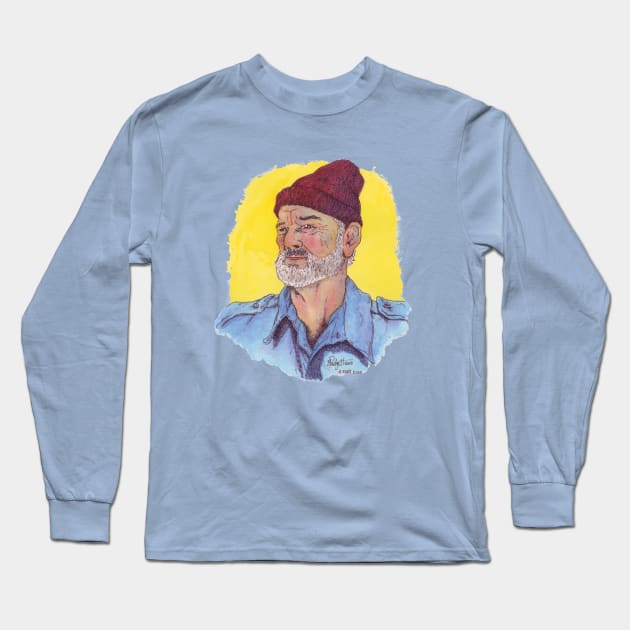 The Life Aquatic in COLOR Long Sleeve T-Shirt by BigDogsStudio